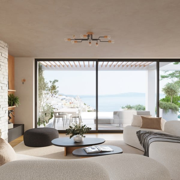 Stropné svietidlo v čierno-prírodnej farbe 60x100 cm Dazzle – Sollux-image-3