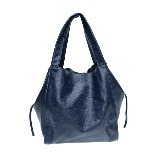 Modrá kožená nákupná taška Isabella Rhea