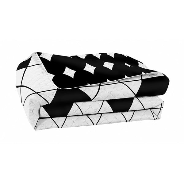 Čierno-biely obojstranný pléd z mikrovlákna DecoKing Hypnosis Harmony, 220 × 240 cm