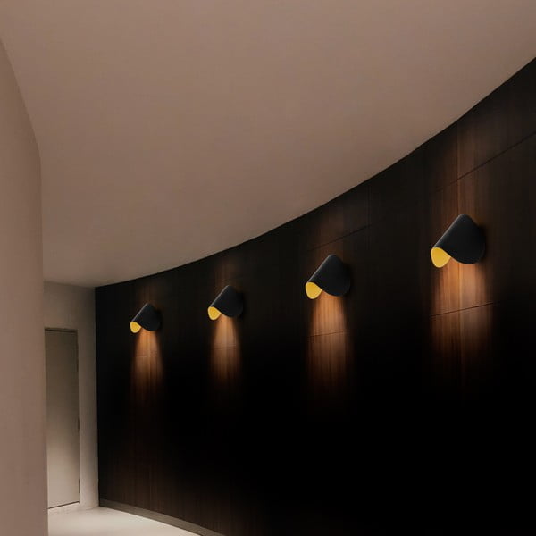 Čierne LED nástenné svietidlo Heybe – Opviq lights-image-1