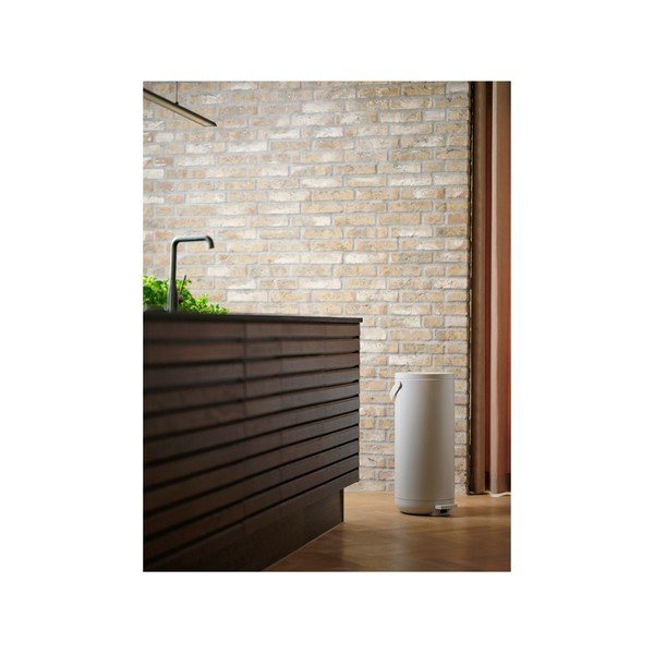 Biely nášľapný plastový odpadkový kôš 35 l Circular – Zone-image-3