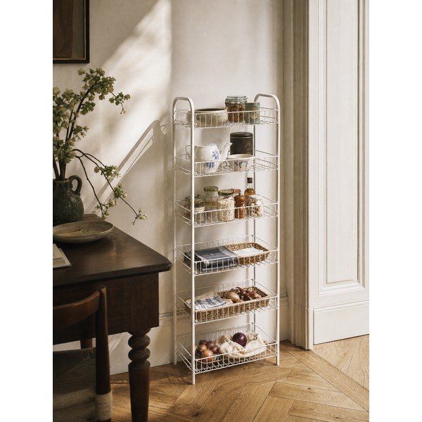 Biely kovový regál 41x104x23 cm Monaco – Metaltex-image-1