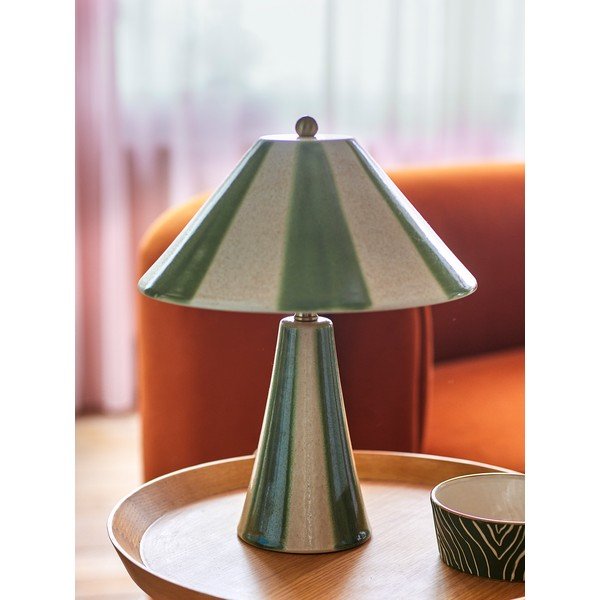 Keramická stolová lampa s keramickým tienidlom (výška  35 cm) Olive – Bloomingville-image-1