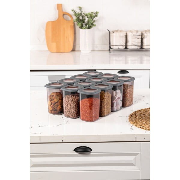 Plastové dózy v súprave 12 ks na potraviny Fresco – Hermia-image-1