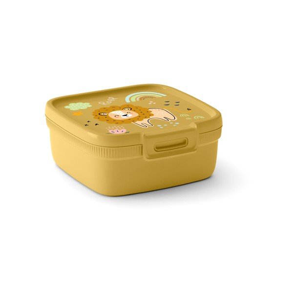 Žltý plastový detský desiatový box – Curver