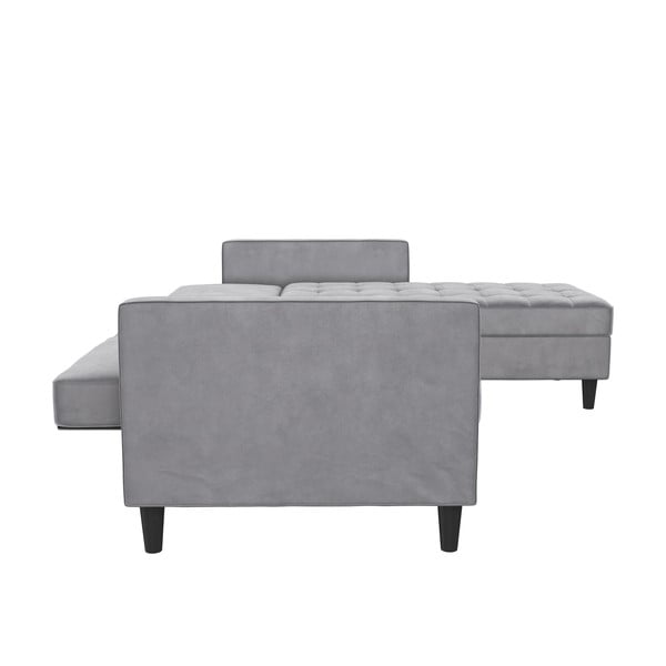 Svetlosivá zamatová rohová pohovka Presley – Støraa-image-4