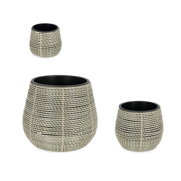 Plastové/z umelého ratanu kvetináče v súprave 3 ks ø 45 cm Thanh – Bizzotto-image-1