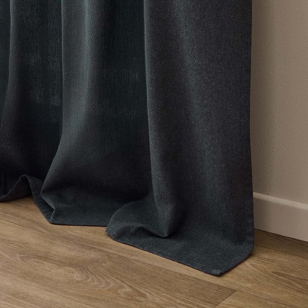 Antracitový záves s prímesou bavlny 140x240 cm Everest – douceur d'intérieur-image-4