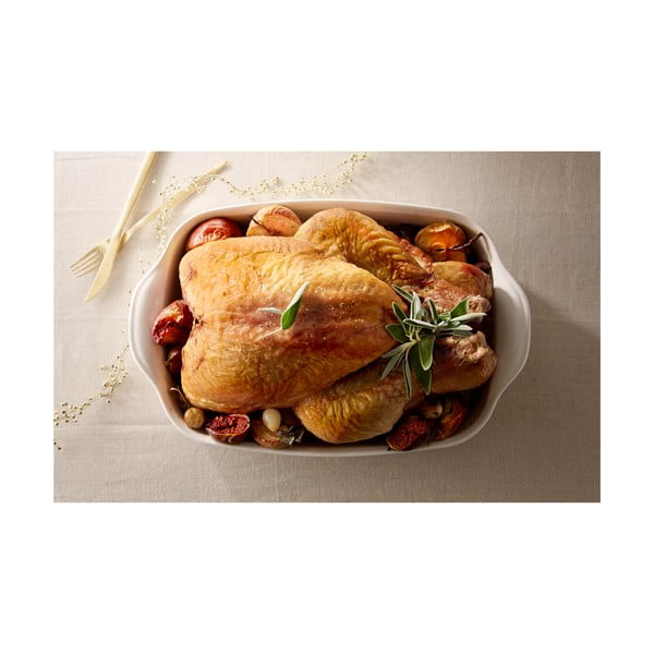 Krémová keramická obdĺžniková zapekacia misa Emile Henry Ultime, 42,5 × 28 cm-image-4