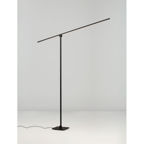 Matne čierna kovová LED stojacia lampa s ohýbateľnou konštrukciou/so stmievačom (výška  144 cm) Tenso – Nova Luce-image-3