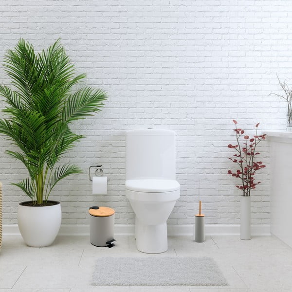 Taupe nášľapný oceľový odpadkový kôš 3 l Adonis – Spirella-image-1