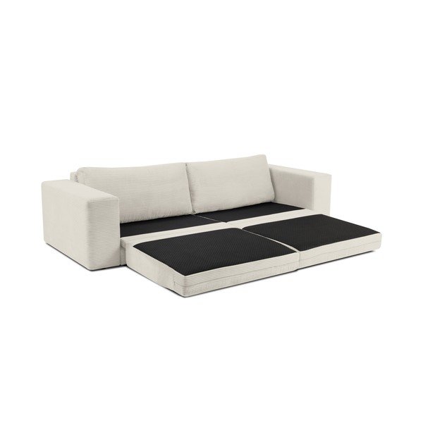 Béžová menčestrová rozkladacia pohovka Milo Casa Donatella-image-4