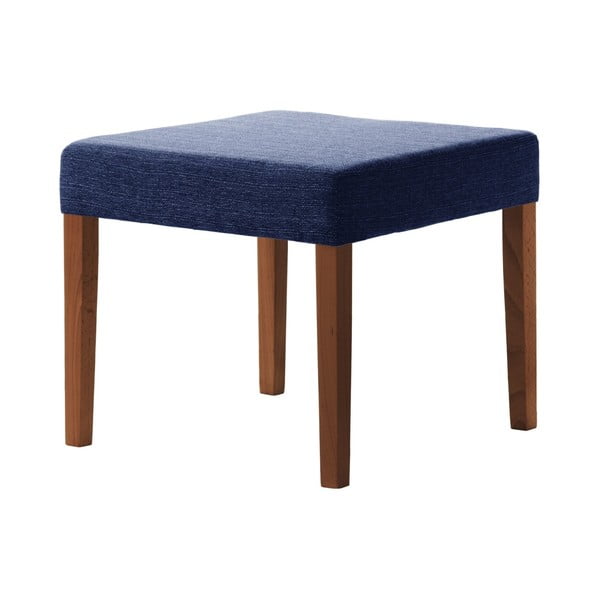 Modrá stolička s tmavohnedými nohami Ted Lapidus Maison Pétale