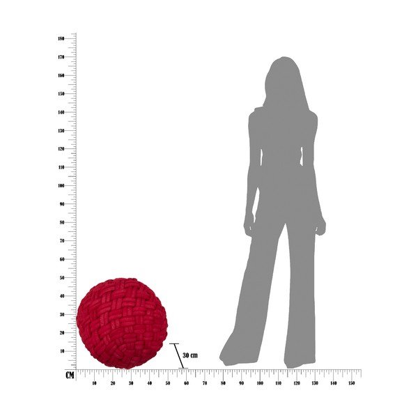 Vínovočervený puf Mauro Ferretti Rope, ø 50 cm-image-2