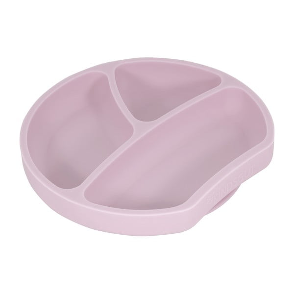 Ružový silikónový detský tanier Kindsgut Plate, ø 20 cm