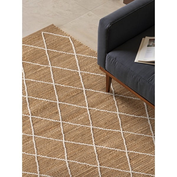 Ručne tkaný jutový koberec v prírodnej farbe 80x150 cm Kunu – Hanse Home-image-4
