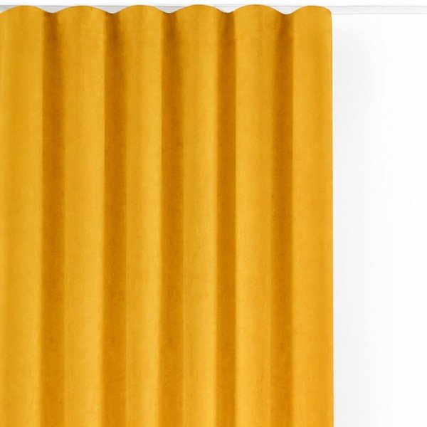 Zamatový dimout záves v horčicovej farbe 200x300 cm Velto – Filumi