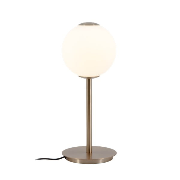Kovová LED stmievateľná stolová lampa so skleneným tienidlom v mosadznej farbe (výška 37 cm) Audrey Table – UMAGE