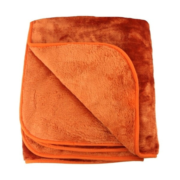 Oranžová deka Gözze Cashmere, 130 x 170 cm