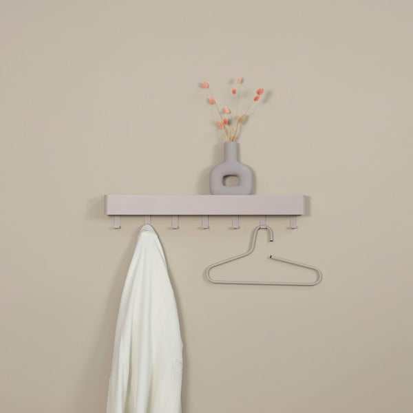 Taupe kovový nástenný vešiak s poličkou 72 cm Dax Play – Spinder Design-image-4