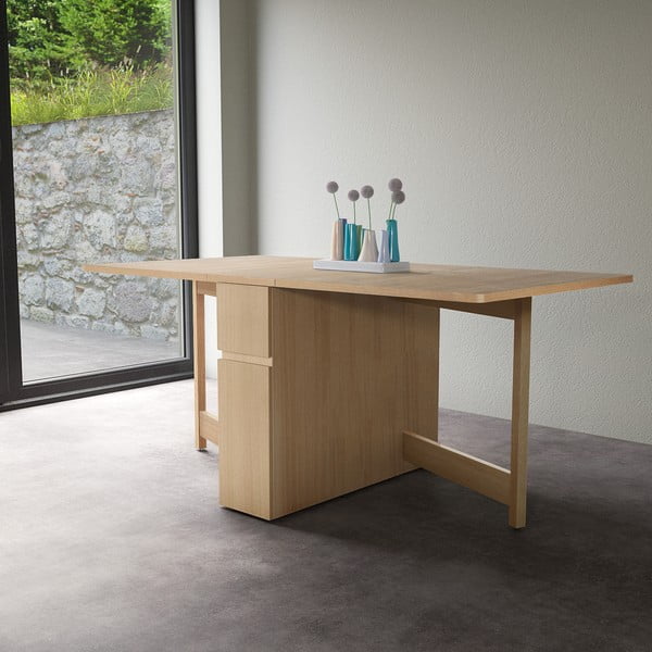 Rozkladací stôl v dubovom dekore Woodman Mel-image-1