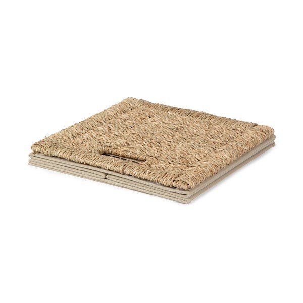 Úložný box z morskej trávy v prírodnej farbe 30x30x30 cm – Compactor-image-4