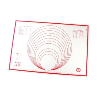 Červeno-biela silikónová fólia na pečenie Dr. Oetker Flexxibel Love, 60 x 40 cm