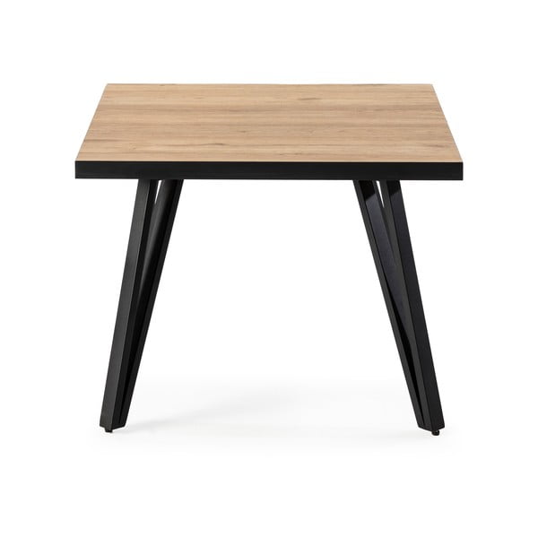 Čierny/prírodný konferenčný stolík s doskou v dubovom dekore 60x60 cm Sindi – Marckeric-image-2