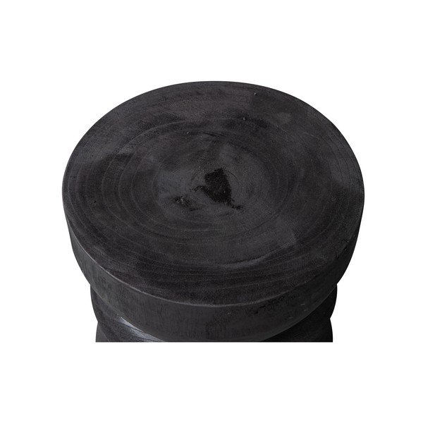 Čierna záhradná stolička z dreva paulownia WOOOD Bikkel-image-1