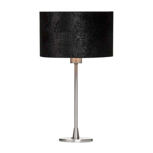 Čierna stolová lampa z krokodílej kože Creative Lightings Glamour Croco