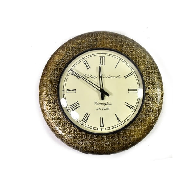 Nástenné hodiny z tepaného kovu Diu, 47 cm