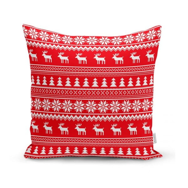 Súprava 4 vianočných obliečok na vankúš a behúň na stôl Minimalist Cushion Covers Christmas-image-4