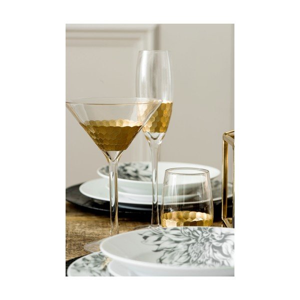 Súprava 4 pohárov na šampanské z ručne fúkaného skla Premier Housewares Deco, 2,1 dl-image-4