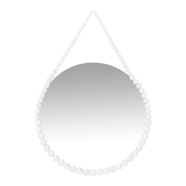 Biele nástenné zrkadlo Kare Design Pearl