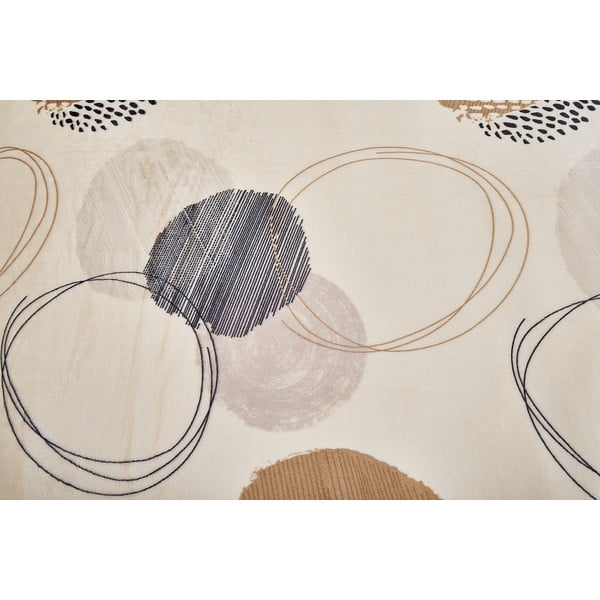 Svetlohnedé obliečky na jednolôžko z mikroplyšu 140x200 cm Circles – My House-image-4