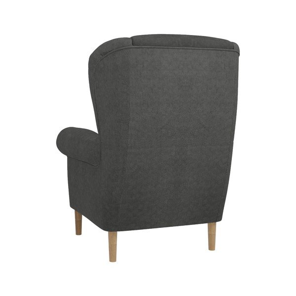 Tmavosivé kreslo ušiak Swan – Ropez-image-2