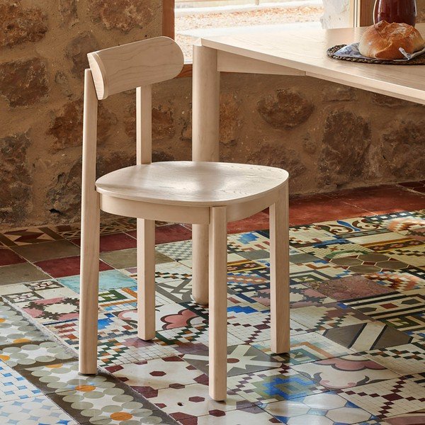 Jedálenská stolička v dekore jaseňa v prírodnej farbe Nara – Teulat-image-1