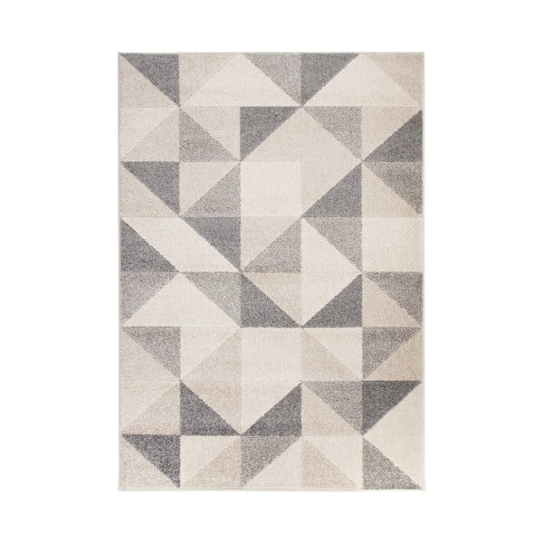 Sivo-béžový koberec Flair Rugs Urban Triangle, 133 x 185 cm