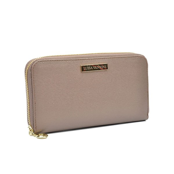 Béžová kožená peňaženka Luisa Vannino Lanza-image-2