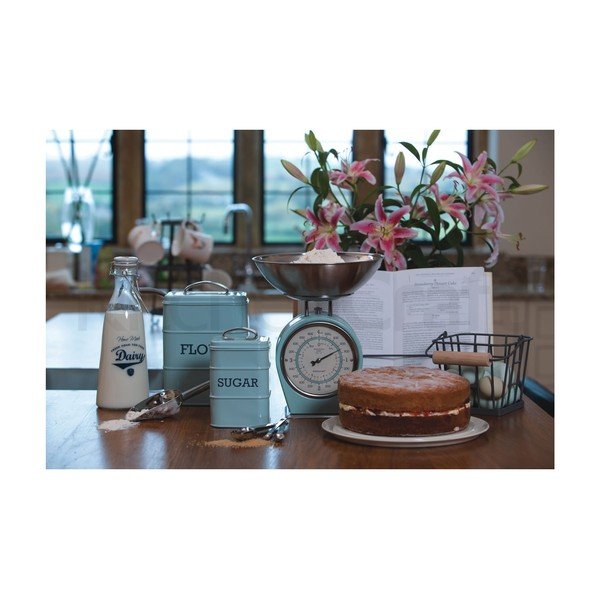 Modrá plechová dóza na cukor Kitchen Craft Nostalgia-image-1