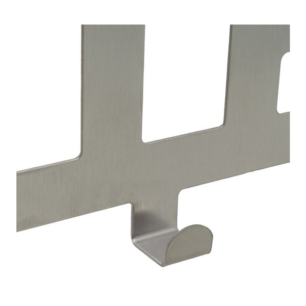 Kovový vešiak na dvere v matne striebornej farbe 32 cm Bath – Casa Selección-image-1