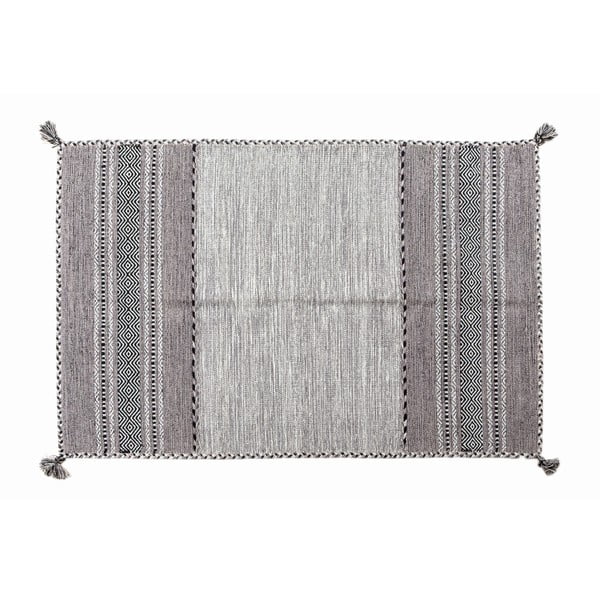 Sivý ručne tkaný koberec Navaei & Co Kilim Tribal 808, 230 x 160 cm