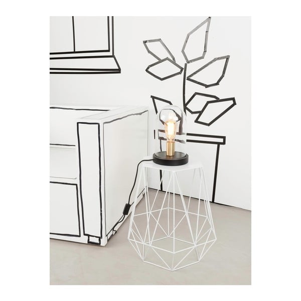 Čierna stolová lampa so skleneným tienidlom (výška 30 cm) Seattle – it's about RoMi-image-3