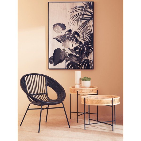 Ratanový okrúhly konferenčný stolík v prírodnej farbe ø 60 cm Depok – Premier Housewares-image-3