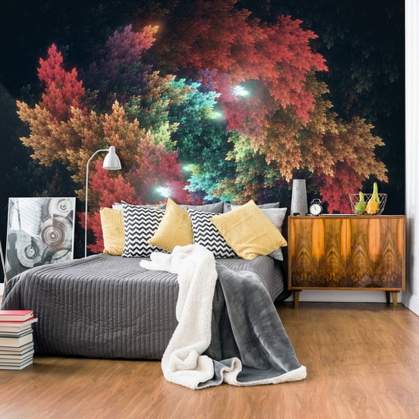 Veľkoformátová tapeta Artgeist Colourful Forest, 210 × 300 cm