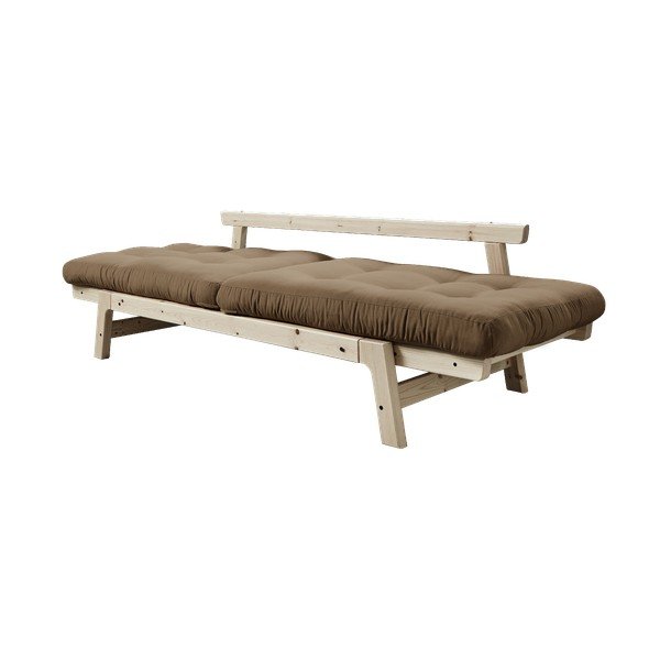 Rozkladacia pohovka s hnedým poťahom Karup Design Step Natural/Mocca-image-4