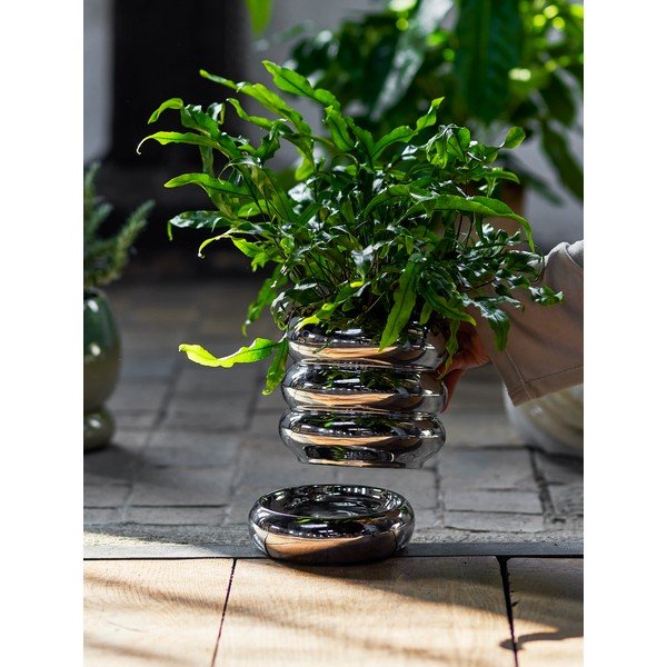 Kameninový obal na kvetináč ø 16 cm Shine – Bloomingville-image-3