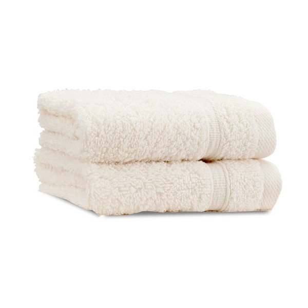 Krémové froté bavlnené uteráky v súprave 2 ks 30x30 cm Zero Twist – Catherine Lansfield