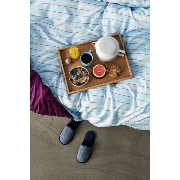 Modro-fialové obliečky z bavlneného saténu Hübsch Sandra, 140 x 200 cm-image-3