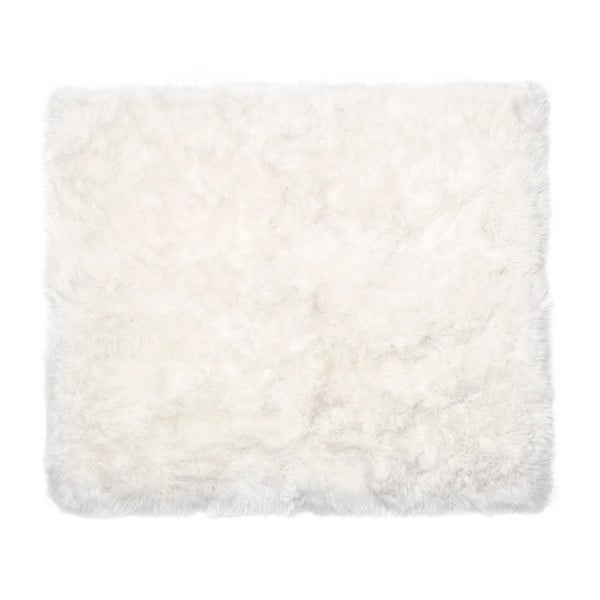 Biely koberec z ovčej kožušiny Royal Dream Zealand, 130 × 150 cm